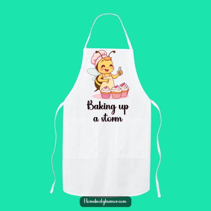 Funny Bee Baker Apron: Cook Up Fun in the Kitchen!