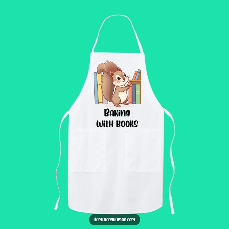 Funny Squirrel Book Lover Apron - Cook and Read with Joy