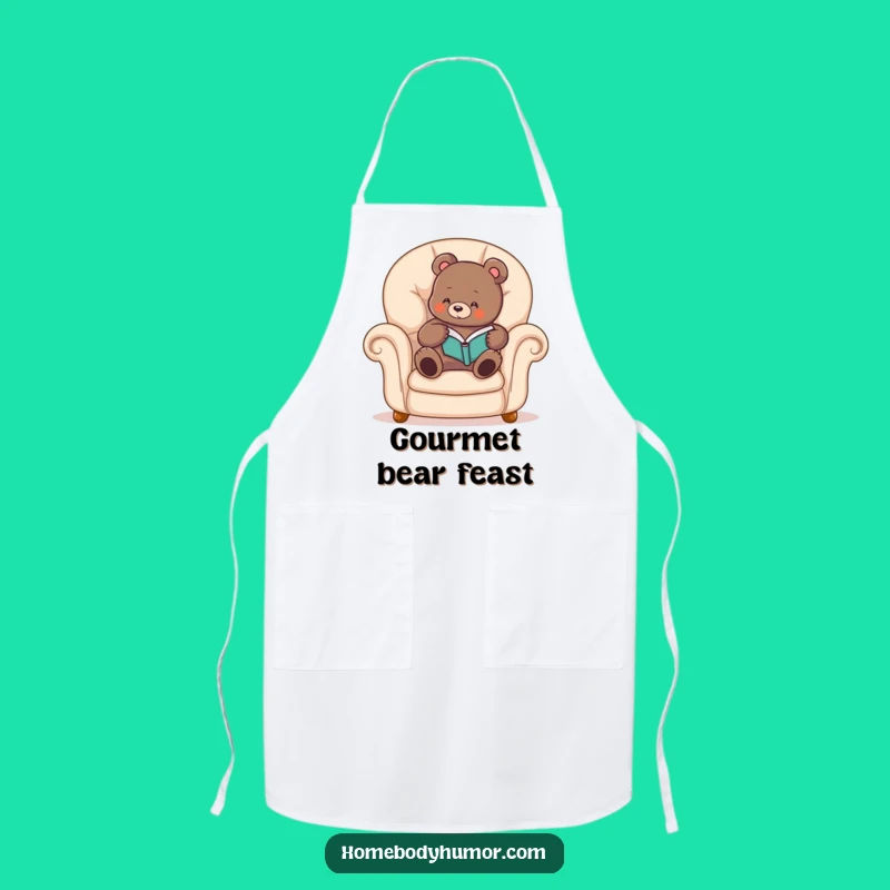 Funny Bear Book Club Apron: Cook and Read with Comfy Flair