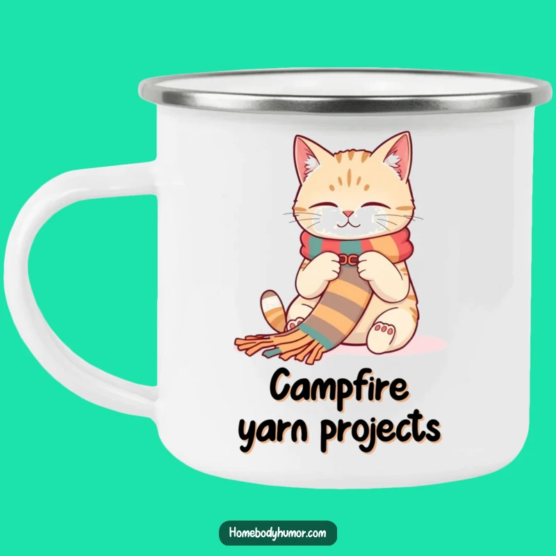 Funny Cat Campfire Mug: Cozy Crafts on the Go!