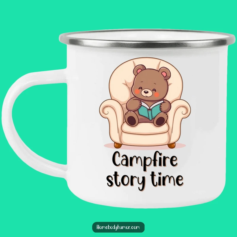 Funny Bear Campfire Mug: Cozy Sips for Your Reading Adventures