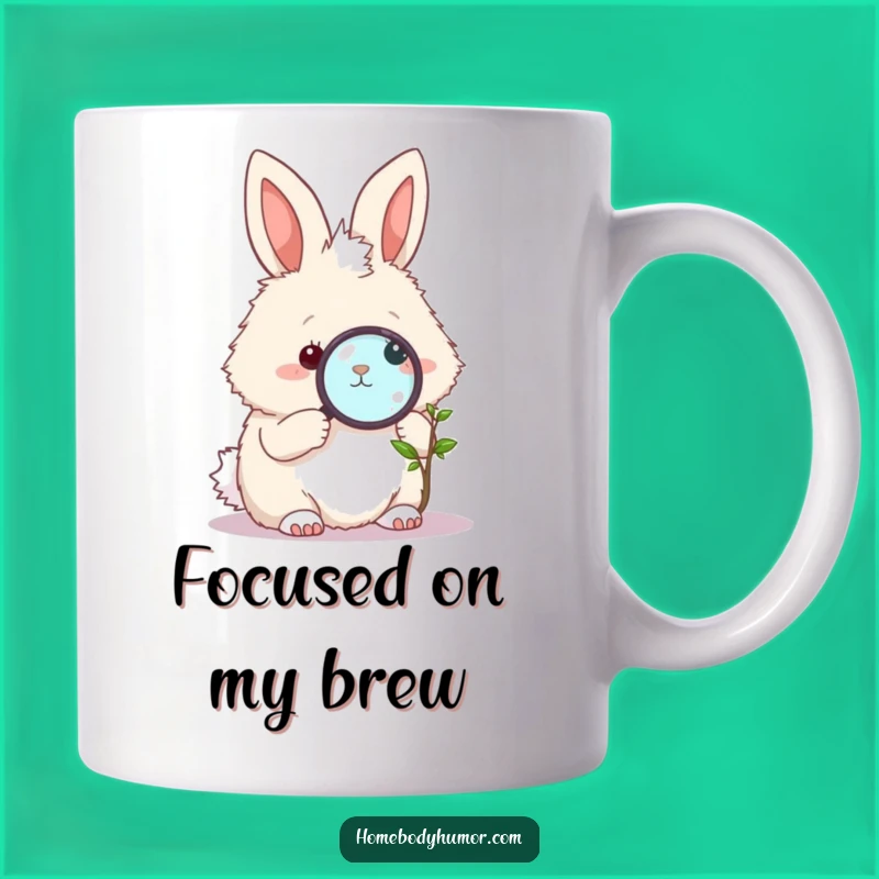 Funny Bunny Botanist Mug: Hilarious Gift for Plant Lovers & Explorers!