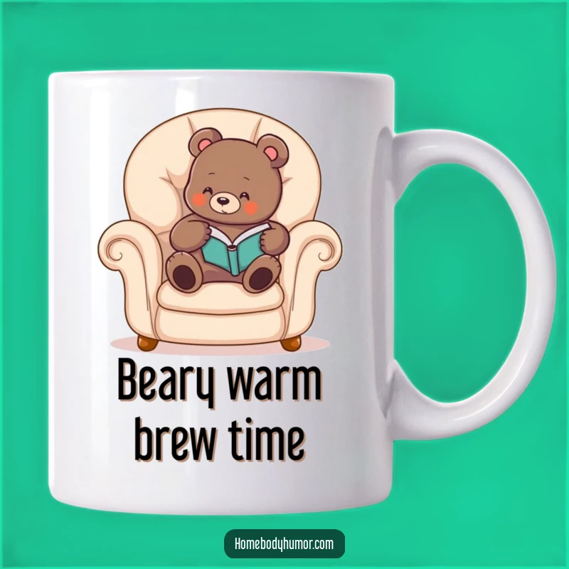 Funny Bear Reading Mug: Cozy Humor for Book Lovers