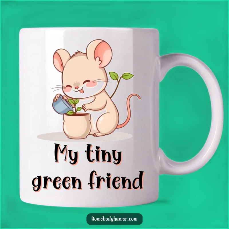 Funny Mouse Watering Plant Mug: Adorable Gardener Gift for Plant Lovers