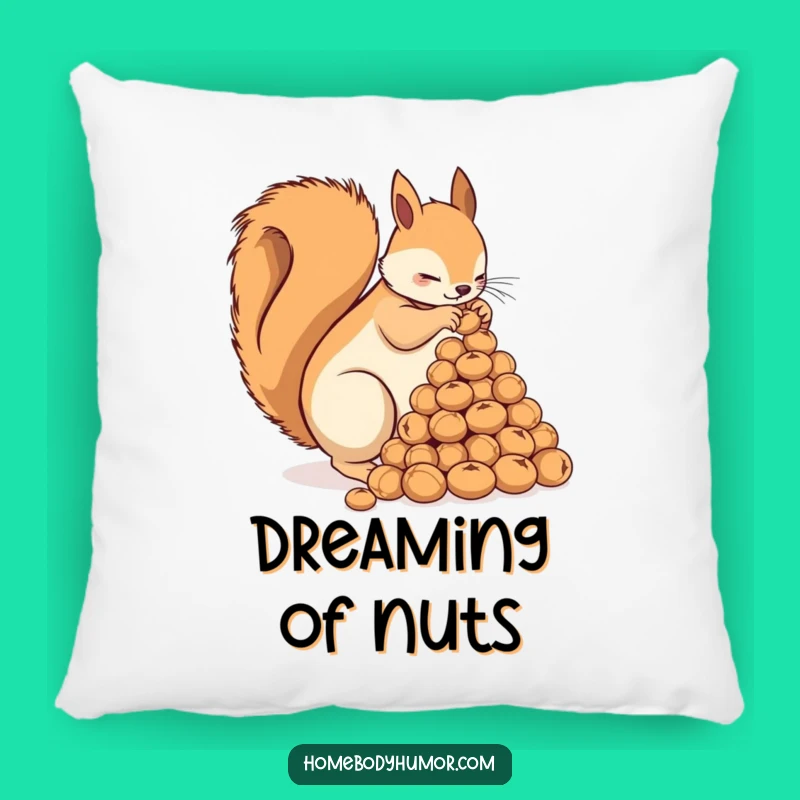 Funny Squirrel Nut Pillow: Cozy Comfort with a Hilarious Snack Twist