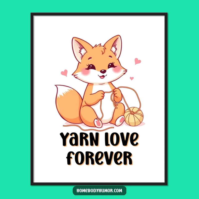 Funny Fox Craft Digital Art Print - Instant Whimsy for Makers