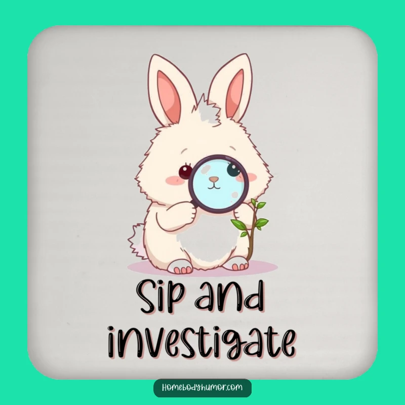Funny Bunny Coasters: Protect Surfaces with Botanical Humor!