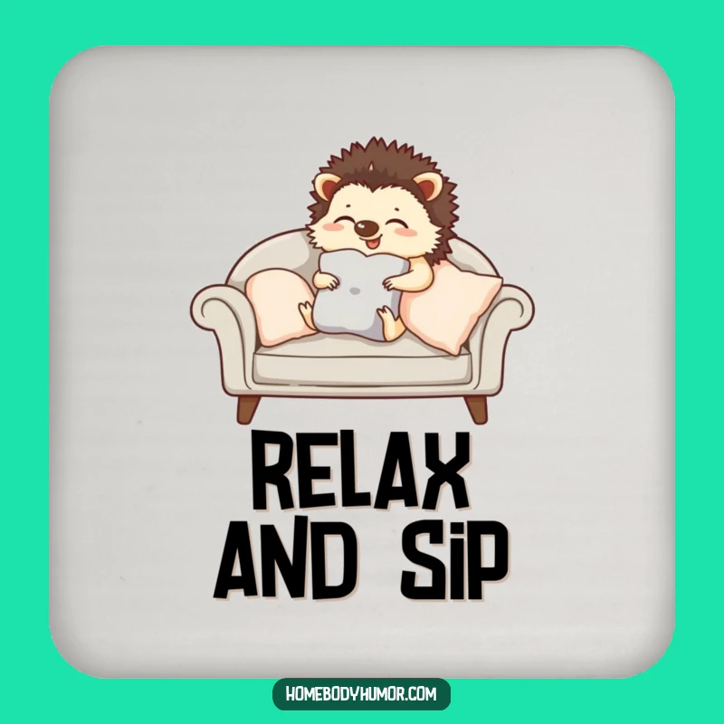 Funny Hedgehog Sofa Coasters - Protect Surfaces with Cozy Humor