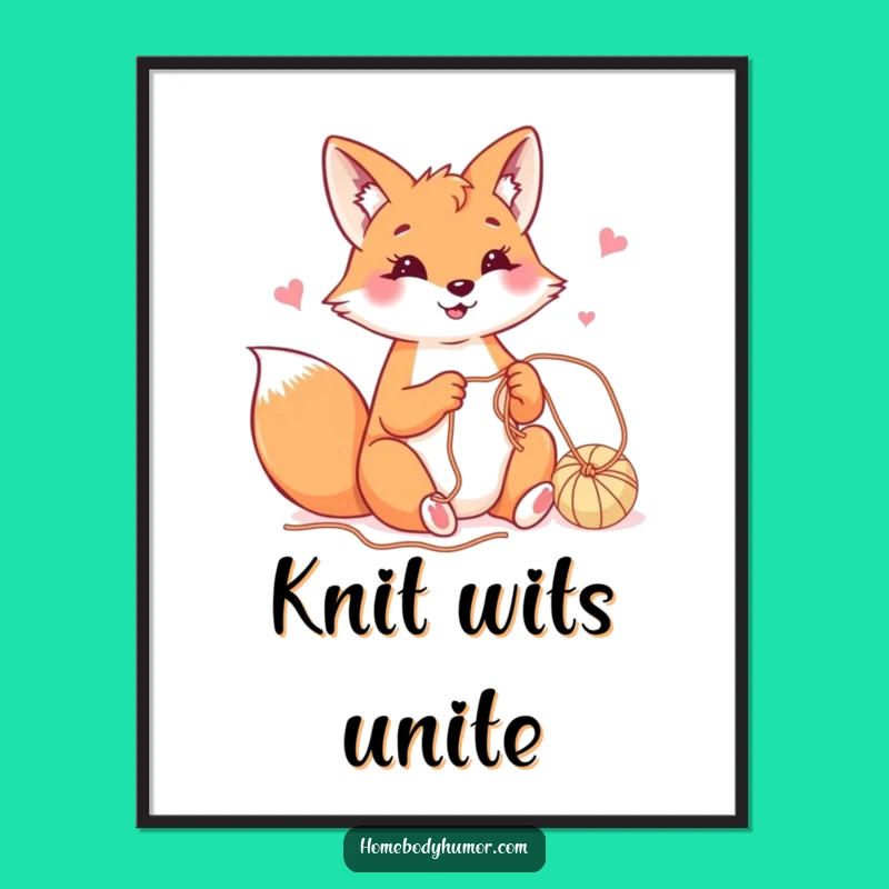 Funny Fox Craft Poster - Whimsical Wall Art for Makerspaces