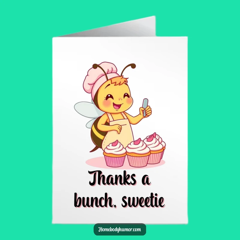 Free Printable Bee Thank You Card: Sweet Gratitude Downloadable Gift