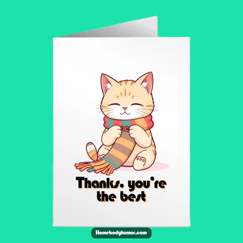 Free Printable Cat Thank You Card: Warm Wishes Downloadable Gift