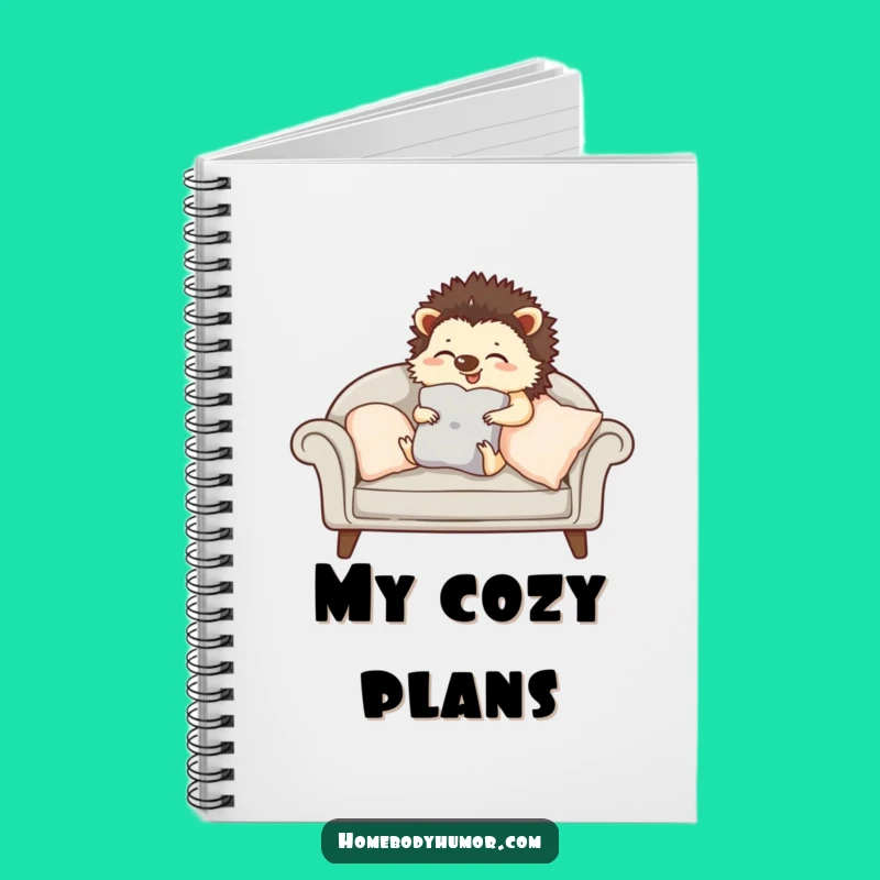 Funny Hedgehog Home Notebook - Plan Your Cozy Haven with Charm