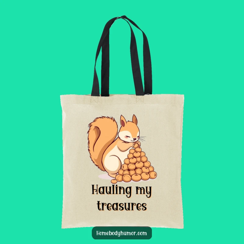 Funny Squirrel Nut Tote Bag: Carry Your Essentials with Hilarious Style!